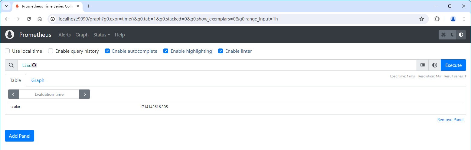 Prometheus 内置函数：time() 用于获取当前查询执行的时间戳