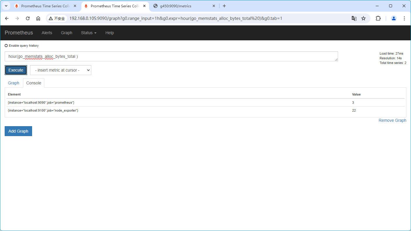 Prometheus 内置函数：hour() 用于提取时间序列样本中的小时部分