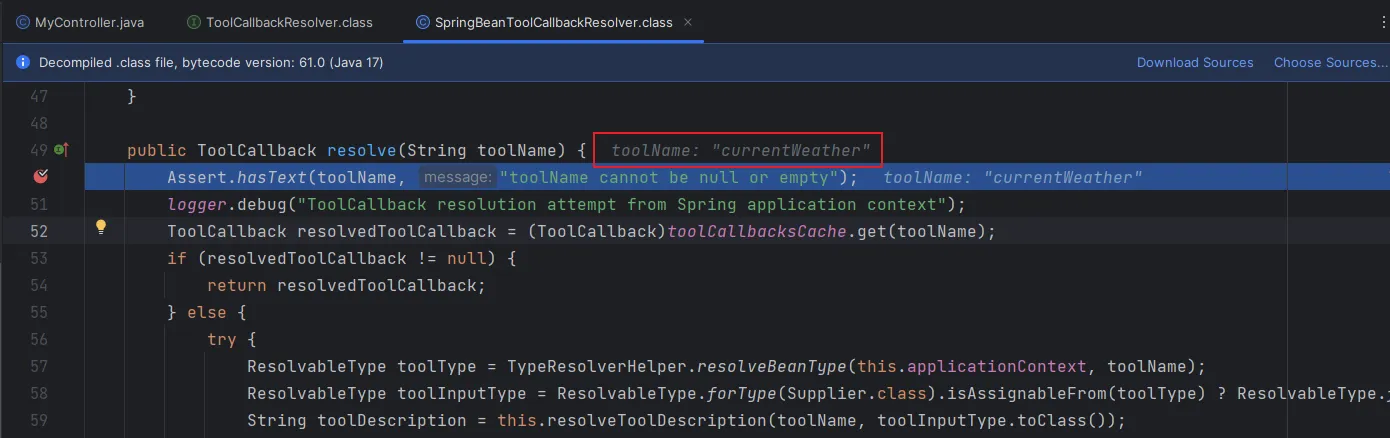Spring AI 工具调用：工具解析