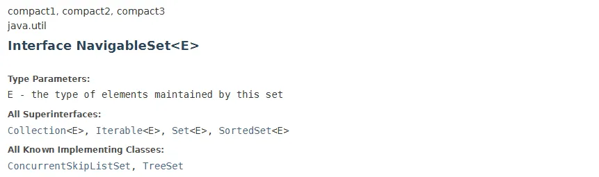 Java 集合：NavigableSet 接口