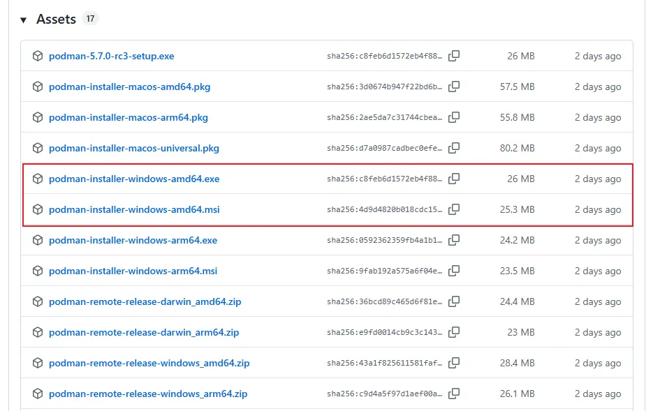 Podman 快速安装:Windows
