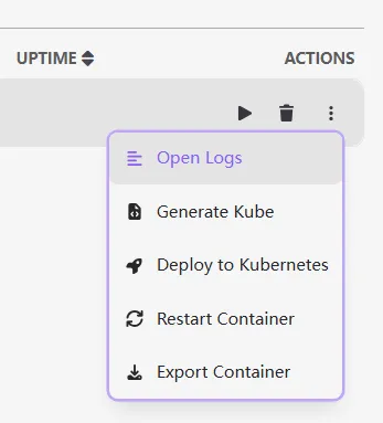 Podman Desktop 容器 Containers